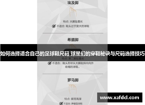 如何选择适合自己的足球鞋尺码 球星们的穿鞋秘诀与尺码选择技巧